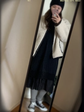 「TODAYFUL」｜「アイテム（ブルゾン）」を使った、yukacocoさん（レディース・160cm）の冬コーディネート