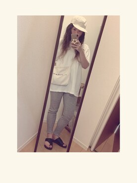 「Ungrid（アングリッド）のアイテム（レギンス/スパッツ）」を使った、yukacocoさん（レディース・160cm）の夏コーディネート