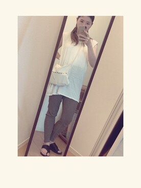 「カットオフ」｜「アイテム（サンダル）」を使った、yukacocoさん（レディース・160cm）の秋コーディネート