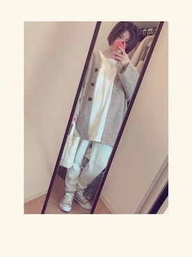 「コクーンコート」｜「アイテム（ステンカラーコート）」を使った、yukacocoさん（レディース・160cm）の冬コーディネート