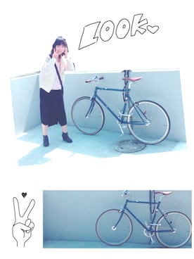 「スカーチョ」｜「アイテム（ブルゾン）」を使った、Ⓜ︎🐿️ena.さん（レディース・157cm）の春コーディネート