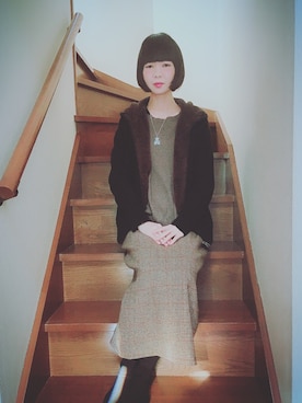 Ⓜ︎🐿️ena.さん（レディース・157cm）の冬コーディネート