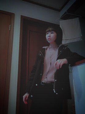 「RAY CASSIN（レイカズン）のアイテム（マウンテンパーカー）」を使った、Ⓜ︎🐿️ena.さん（レディース・157cm）の冬コーディネート