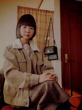 Ⓜ︎🐿️ena.さん（レディース・157cm）の冬コーディネート