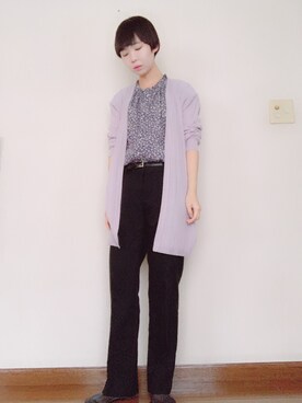 「紫色」｜Ⓜ︎🐿️ena.さん（レディース・157cm）の秋コーディネート