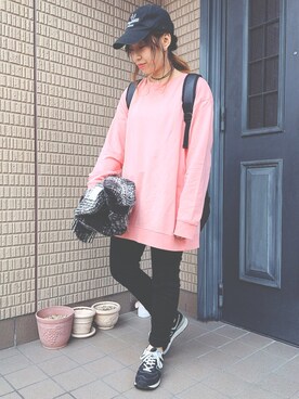 「GLOBAL WORK（グローバルワーク）のデニムスキニー/565799（デニムパンツ）」を使った、も か み ゆさん（レディース・152cm）の春コーディネート
