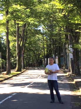 「Eddie Bauer（エディーバウアー）のアイテム（Tシャツ/カットソー）」を使った、KGさん（メンズ・165cm）の秋コーディネート