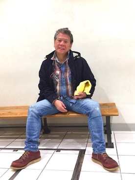 「Eddie Bauer（エディーバウアー）のアイテム（マウンテンパーカー）」を使った、KGさん（メンズ・165cm）の秋コーディネート