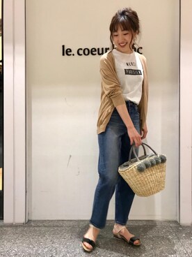 ルクールブラン名古屋セントラルパーク店スタッフさん（レディース・166cm）の春コーディネート