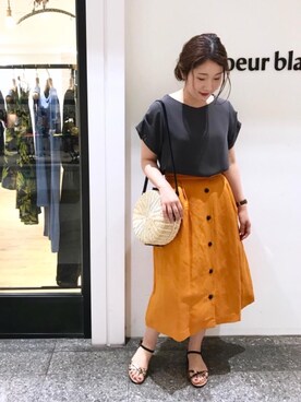 ルクールブラン名古屋セントラルパーク店スタッフさん（レディース・158cm）の春コーディネート