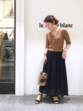 ルクールブラン名古屋セントラルパーク店スタッフさん（レディース・158cm）の春コーディネート