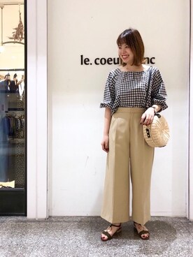 ルクールブラン名古屋セントラルパーク店スタッフさん（レディース・161cm）の春コーディネート