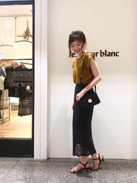 ルクールブラン名古屋セントラルパーク店スタッフさん（レディース・166cm）の夏コーディネート