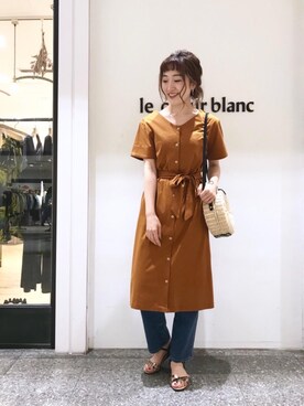 ルクールブラン名古屋セントラルパーク店スタッフさん（レディース・166cm）の夏コーディネート