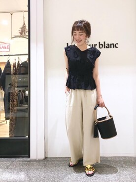 ルクールブラン名古屋セントラルパーク店スタッフさん(レディース・166cm)の夏コーディネート
