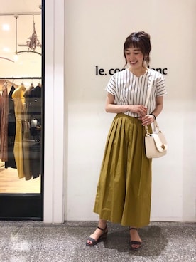 ルクールブラン名古屋セントラルパーク店スタッフさん（レディース・166cm）の夏コーディネート