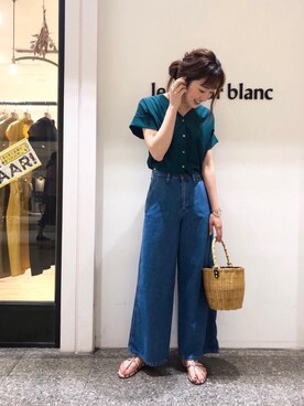 ルクールブラン名古屋セントラルパーク店スタッフさん（レディース・166cm）の夏コーディネート