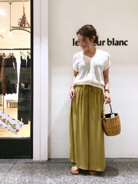 ルクールブラン名古屋セントラルパーク店スタッフさん（レディース・158cm）の夏コーディネート
