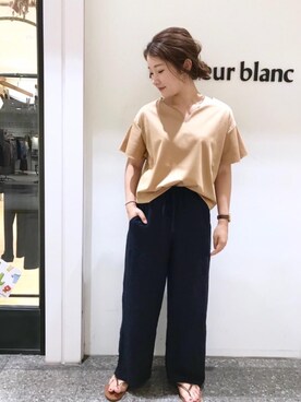ルクールブラン名古屋セントラルパーク店スタッフさん(レディース・158cm)の夏コーディネート