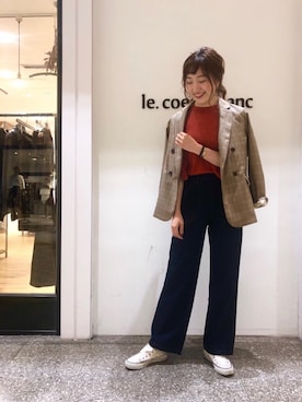 ルクールブラン名古屋セントラルパーク店スタッフさん（レディース・166cm）の夏コーディネート