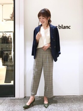 ルクールブラン名古屋セントラルパーク店スタッフさん（レディース・166cm）の夏コーディネート