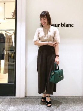 ルクールブラン名古屋セントラルパーク店スタッフさん（レディース・161cm）の夏コーディネート