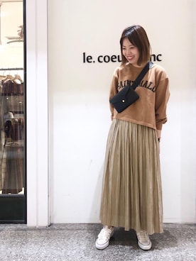 ルクールブラン名古屋セントラルパーク店スタッフさん（レディース・161cm）の秋コーディネート