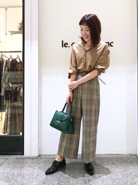ルクールブラン名古屋セントラルパーク店スタッフさん（レディース・166cm）の秋コーディネート