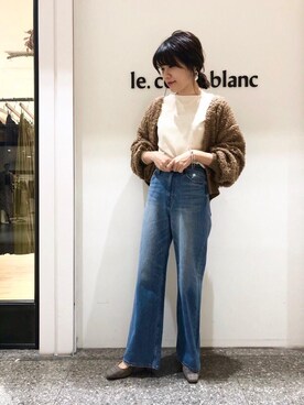 ルクールブラン名古屋セントラルパーク店スタッフさん(レディース・157cm)の秋コーディネート