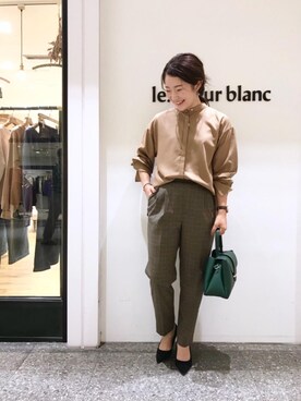 ルクールブラン名古屋セントラルパーク店スタッフさん（レディース・158cm）の秋コーディネート