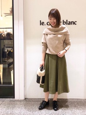 ルクールブラン名古屋セントラルパーク店スタッフさん（レディース・161cm）の秋コーディネート