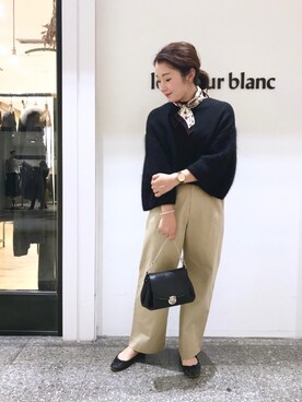「お呼ばれ」｜「アイテム（財布/小物）」を使った、ルクールブラン名古屋セントラルパーク店スタッフさん（レディース・158cm）の秋コーディネート