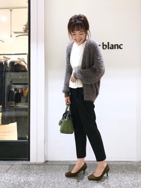 ルクールブラン名古屋セントラルパーク店スタッフさん(レディース・166cm)の秋コーディネート
