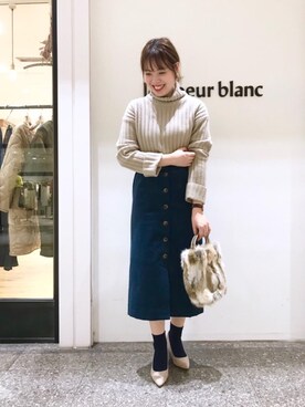 ルクールブラン名古屋セントラルパーク店スタッフさん（レディース・161cm）の秋コーディネート