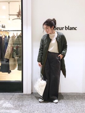 ルクールブラン名古屋セントラルパーク店スタッフさん（レディース・158cm）の秋コーディネート