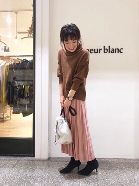 ルクールブラン名古屋セントラルパーク店スタッフさん(レディース・166cm)の秋コーディネート