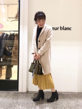 「雨」｜「アイテム（その他アウター）」を使った、ルクールブラン名古屋セントラルパーク店スタッフさん（レディース・166cm）の冬コーディネート