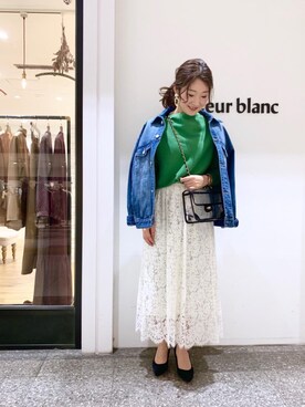 ルクールブラン名古屋セントラルパーク店スタッフさん（レディース・158cm）の冬コーディネート