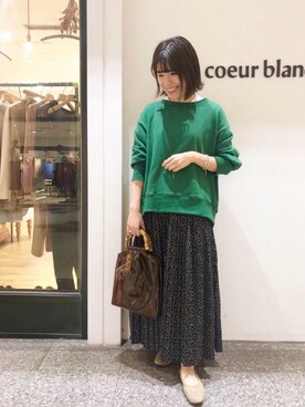 ルクールブラン名古屋セントラルパーク店スタッフさん(レディース・157cm)の冬コーディネート