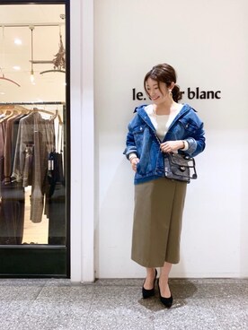 ルクールブラン名古屋セントラルパーク店スタッフさん（レディース・158cm）の冬コーディネート