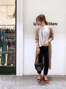 ルクールブラン名古屋セントラルパーク店スタッフさん（レディース・158cm）の春コーディネート