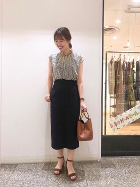 ルクールブラン名古屋セントラルパーク店スタッフさん(レディース・161cm)の夏コーディネート