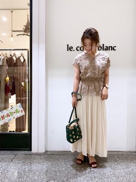 ルクールブラン名古屋セントラルパーク店スタッフさん(レディース・158cm)の夏コーディネート
