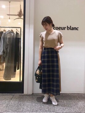 ルクールブラン名古屋セントラルパーク店スタッフさん（レディース・161cm）の夏コーディネート