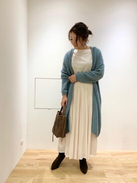 ルクールブラン名古屋セントラルパーク店スタッフさん(レディース・158cm)の秋コーディネート