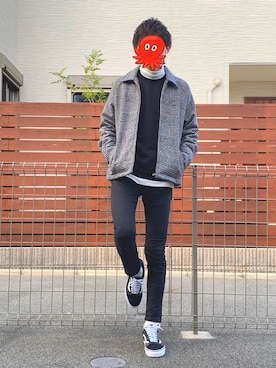 「アイテム（ブルゾン）」を使った、きょんさん（メンズ・173cm・10代）の冬コーディネート