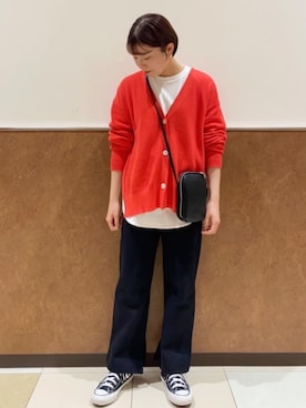 「春カーディガン」｜coen    いなむらさん（レディース・156cm）の春コーディネート
