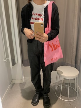 「H&M（エイチ・アンド・エム）のアイテム（カーディガン/ボレロ）」を使った、さきさん（レディース・154cm）の春コーディネート