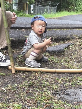 「1歳6ヶ月」｜「アイテム（キャップ）」を使った、わっくさん（キッズ・80cm）の夏コーディネート