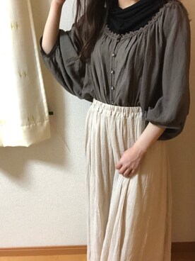 「AS as know as（エーエス アズノウアズ）のアイテム（スカート）」を使った、みちゃさん（レディース・158cm）の春コーディネート